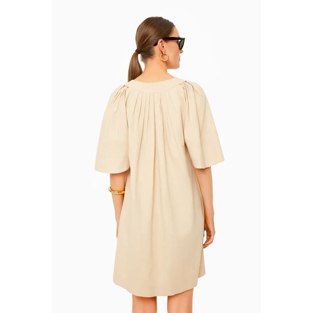 New Pomander Place Tuckernuck Khaki Finley Flutter Sleeve Mini Dress Small - Picture 2 of 9